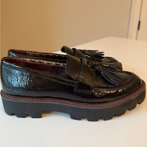 Franco Sarto Black Tassel Loafers